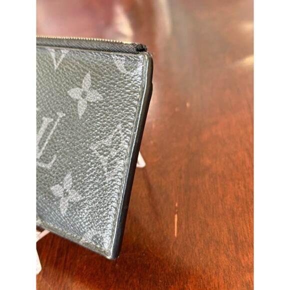 LOUIS VUITTON Coin Card Holder Wallet in Black Eclipse Monogram - Picture 6 of 11